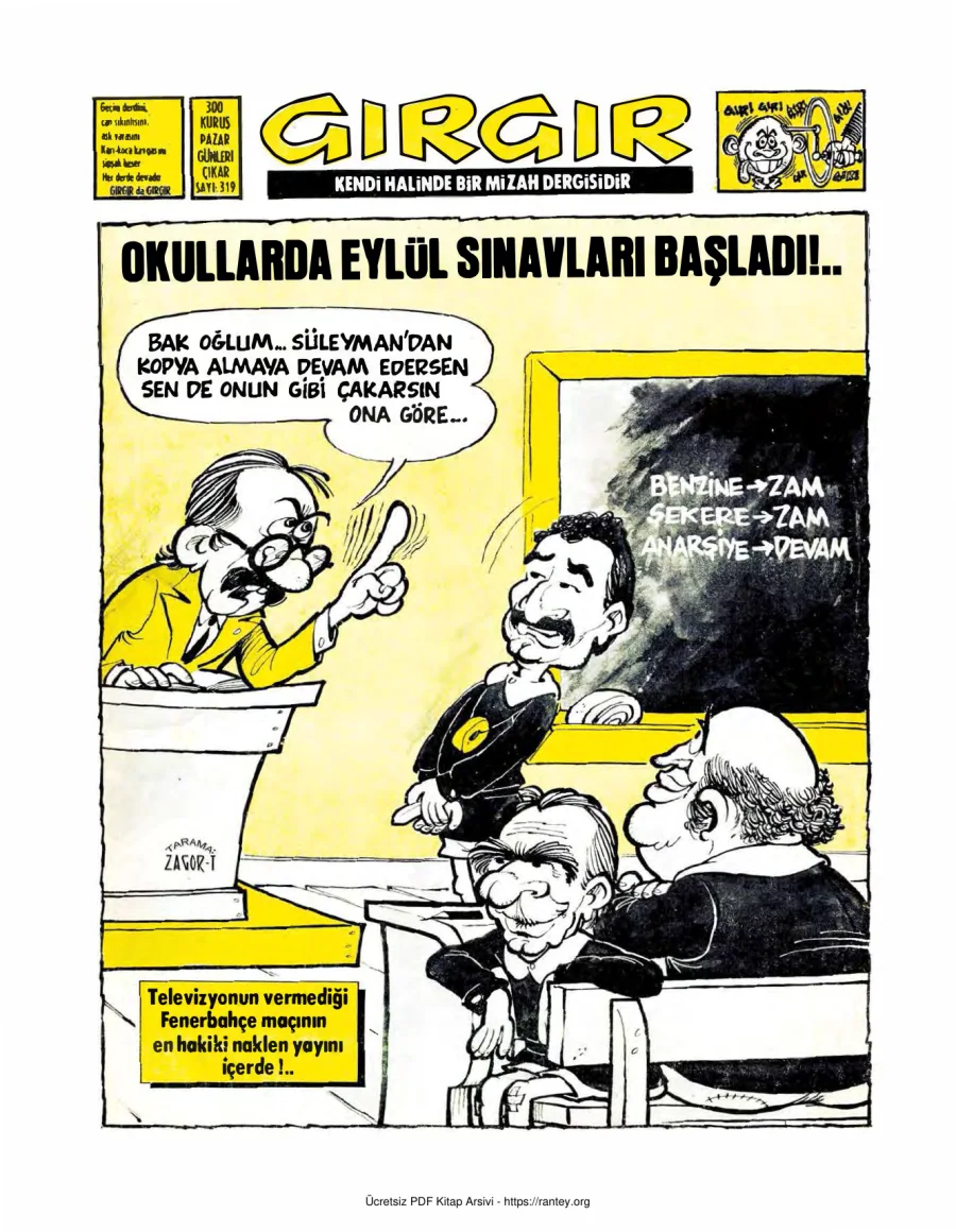 GırGır 1978 Sayı 319 kapak görseli