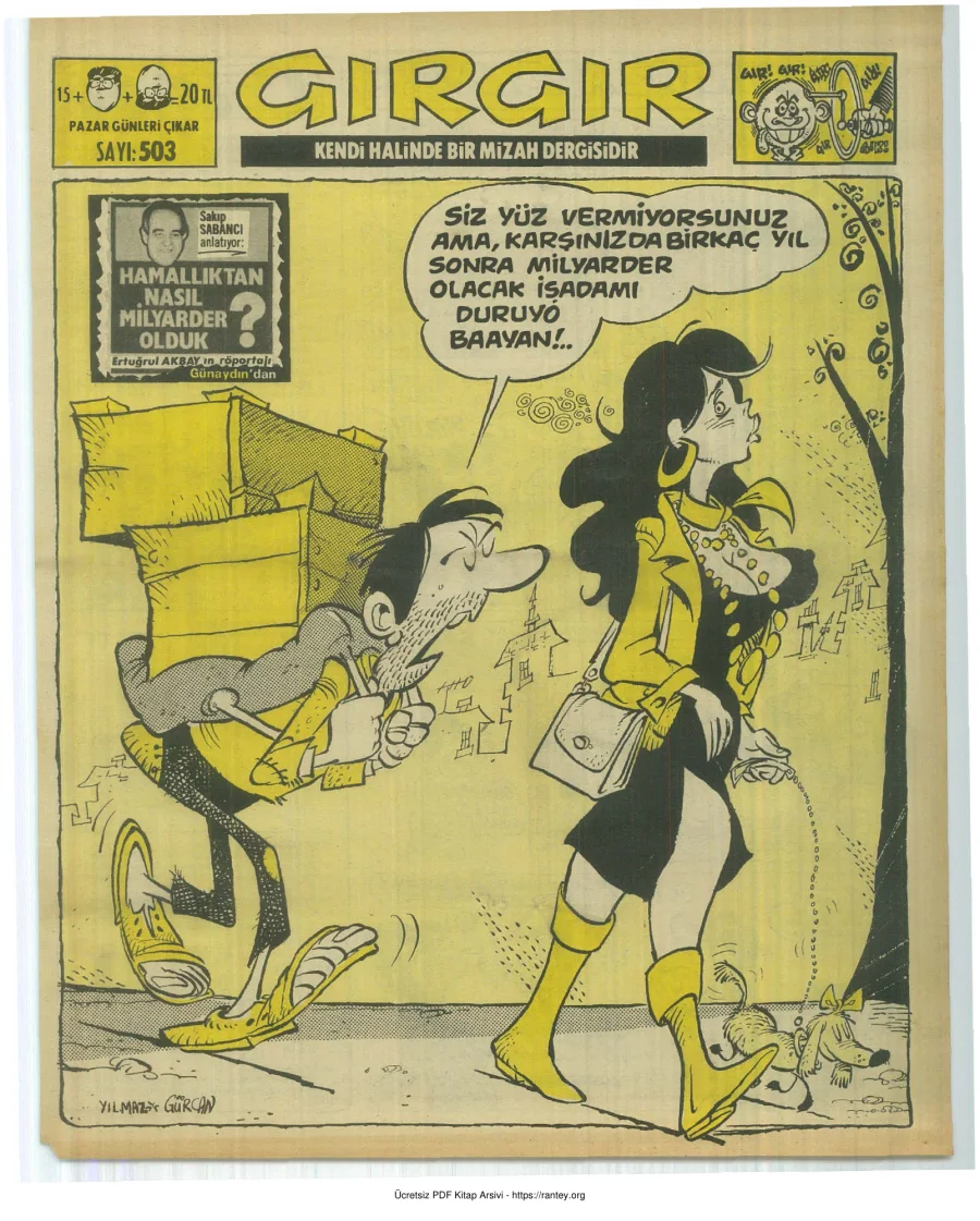 GırGır 1982 Sayı 503 kapak görseli