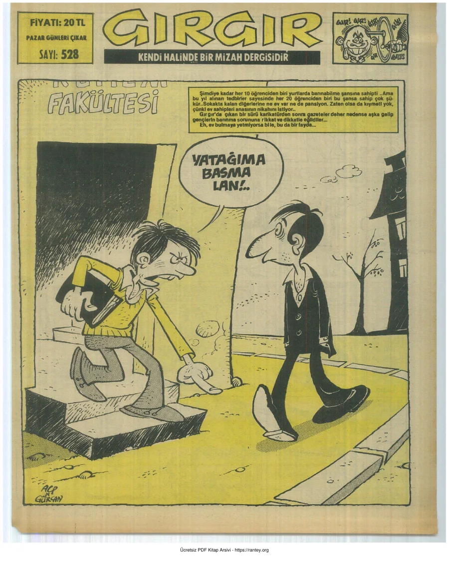 GırGır 1982 Sayı 528 kapak görseli