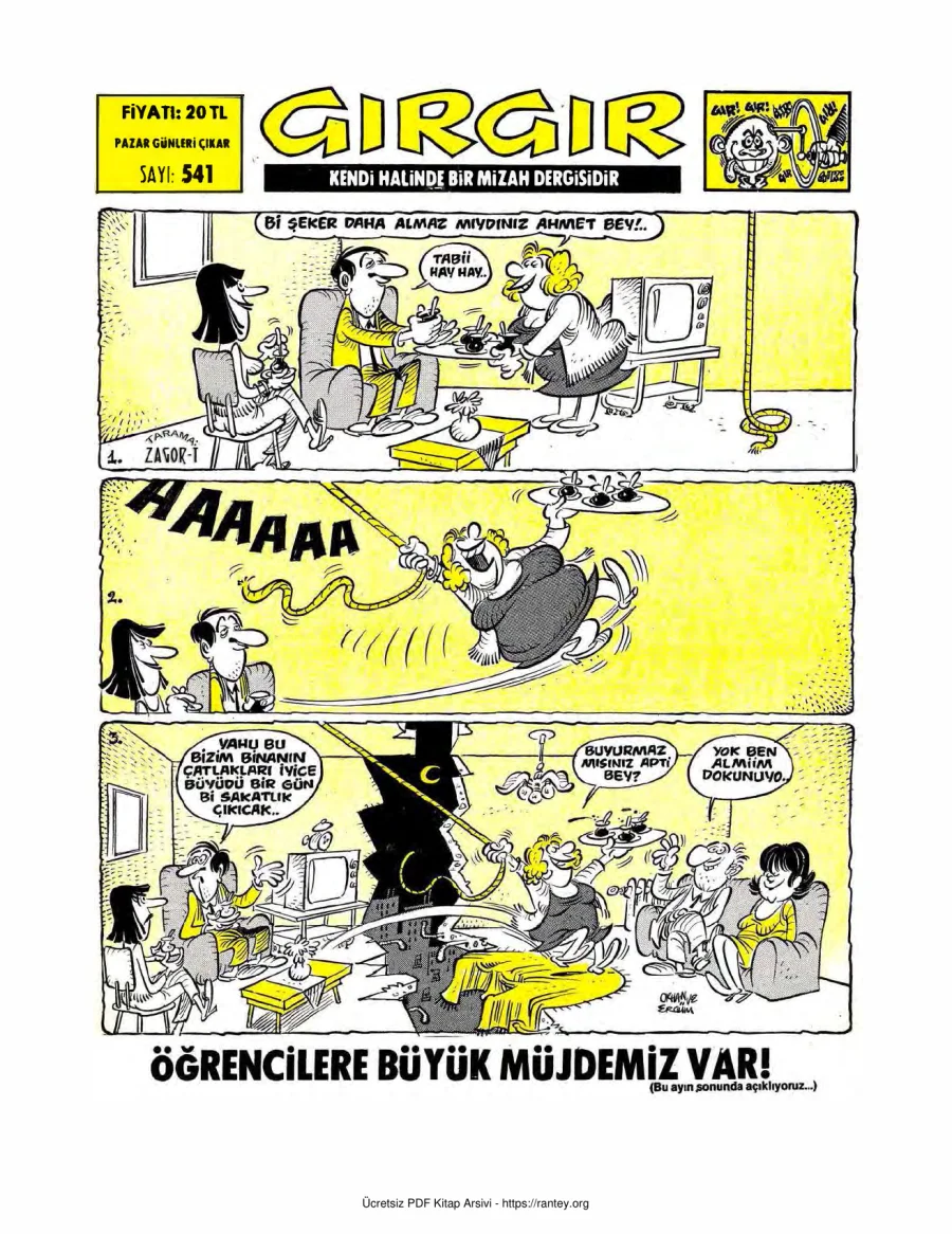 GırGır 1983 Sayı 541 kapak görseli