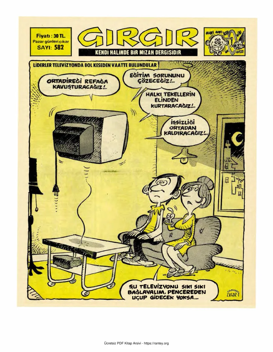 GırGır 1983 Sayı 582 kapak görseli