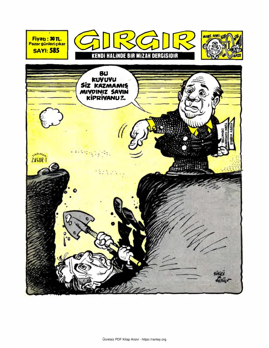 GırGır 1983 Sayı 585 kapak görseli