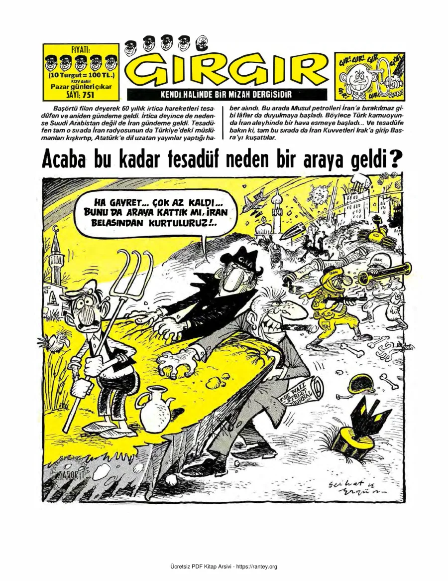 GırGır 1987 Sayı 751 kapak görseli