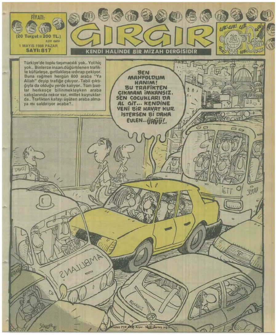 GırGır 1988 Sayı 817 kapak görseli