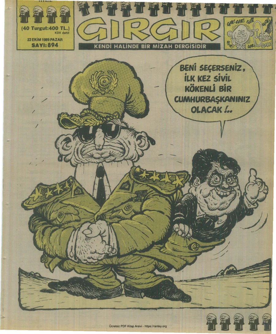 GırGır 1989 Sayı 894 kapak görseli