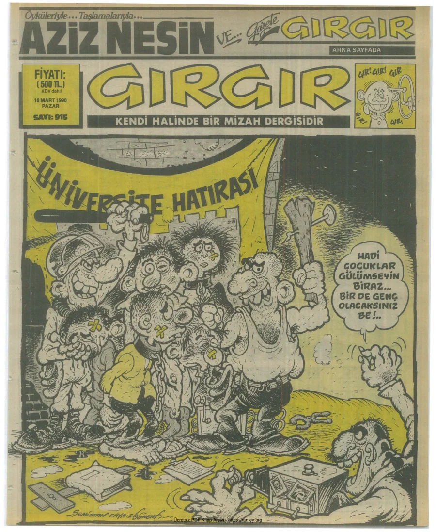 GırGır 1990 Sayı 915 kapak görseli