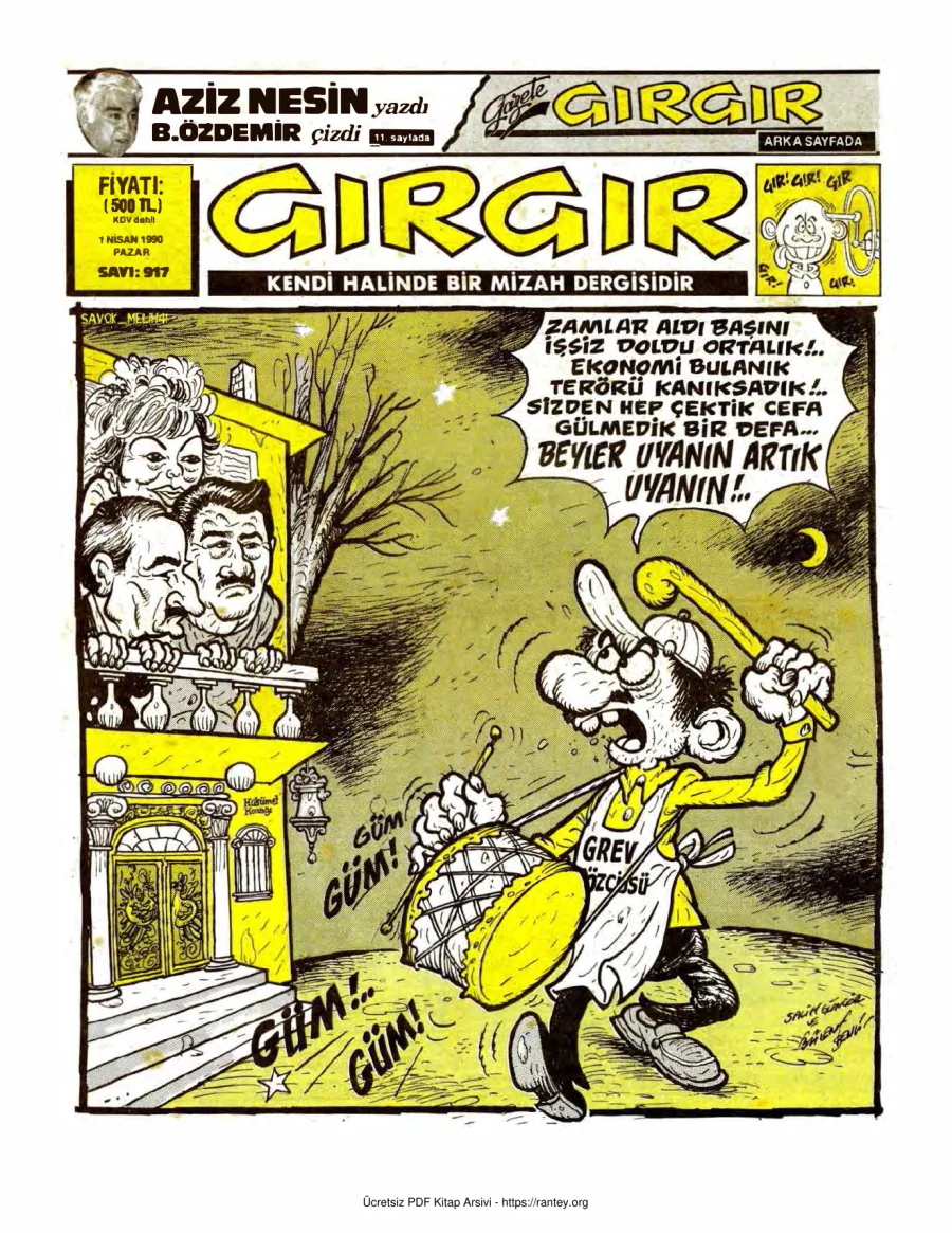 GırGır 1990 Sayı 917 kapak görseli