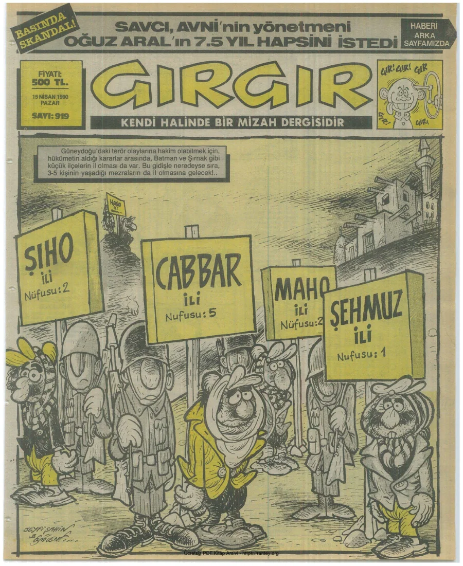 GırGır 1990 Sayı 919 kapak görseli