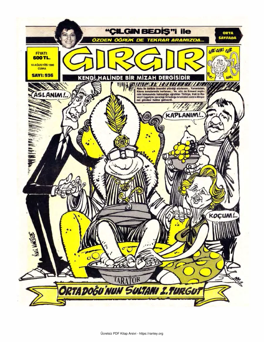 GırGır 1990 Sayı 936 kapak görseli