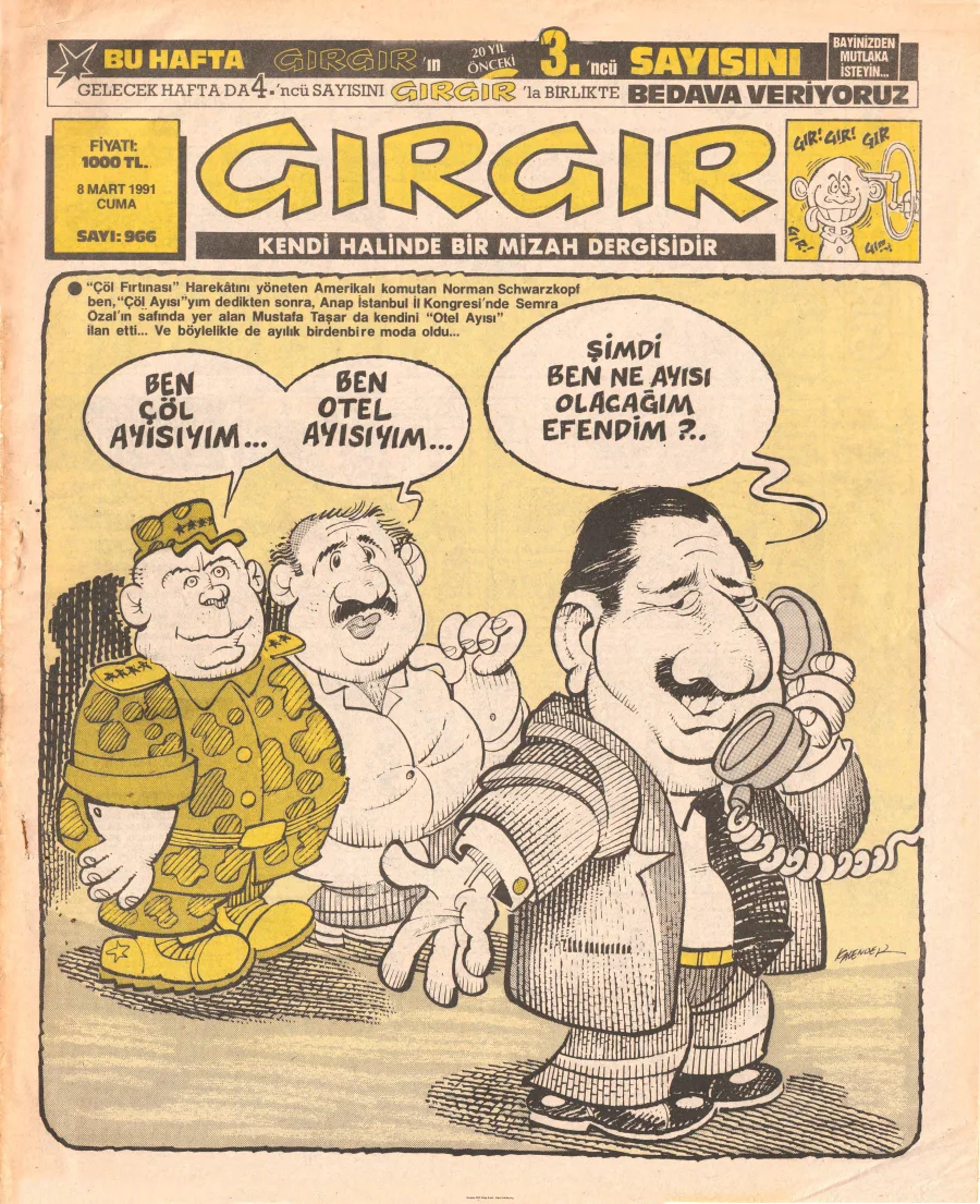 GırGır 1991 Sayı 966 kapak görseli
