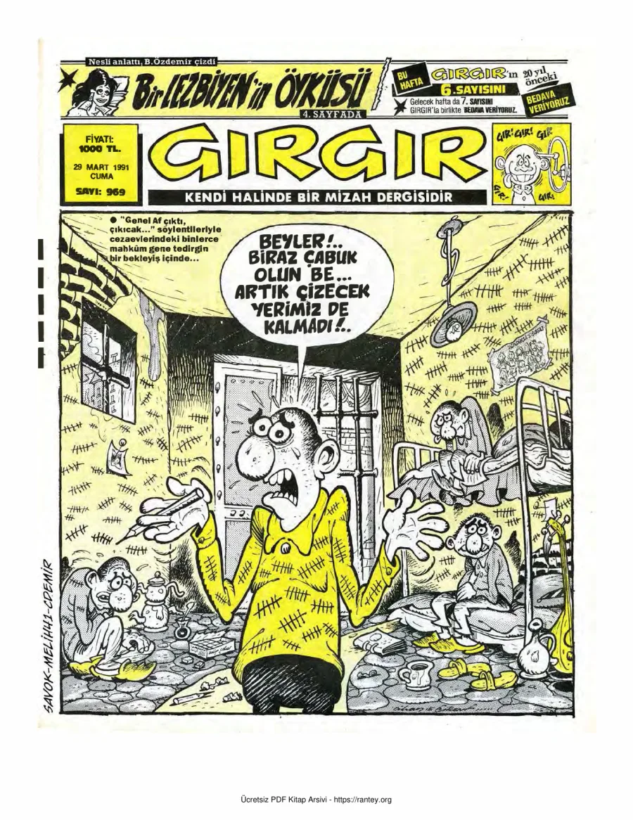 GırGır 1991 Sayı 969 kapak görseli
