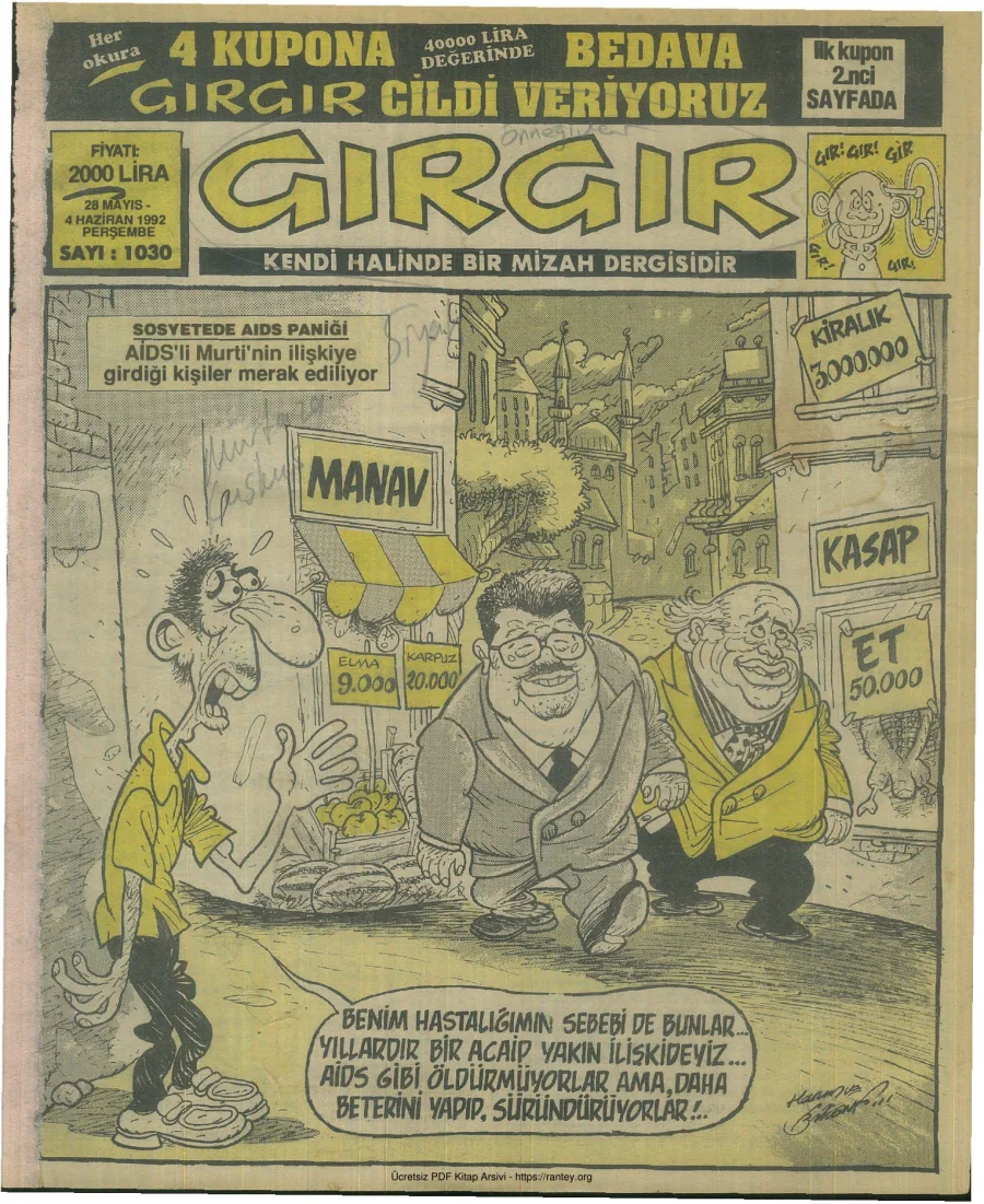 GırGır 1992 Sayı 1030 kapak görseli