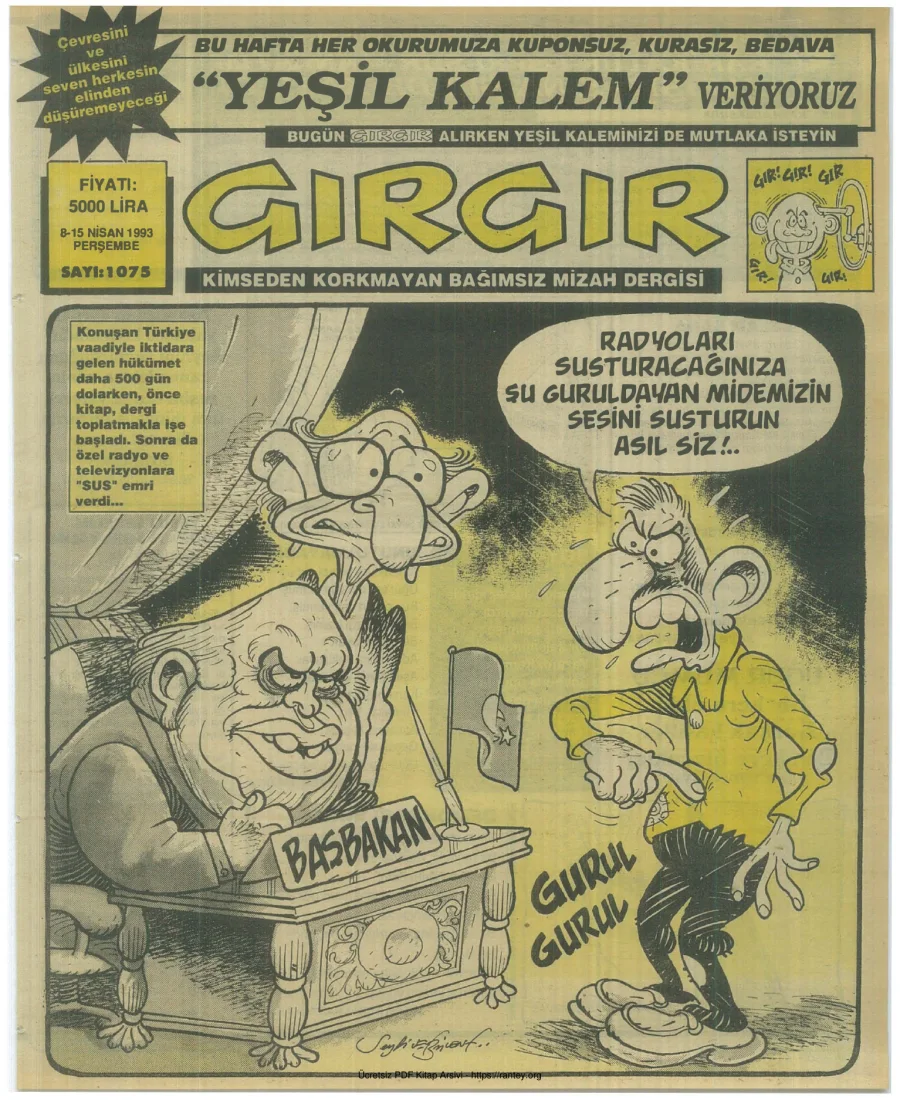 GırGır 1993 Sayı 1075 kapak görseli