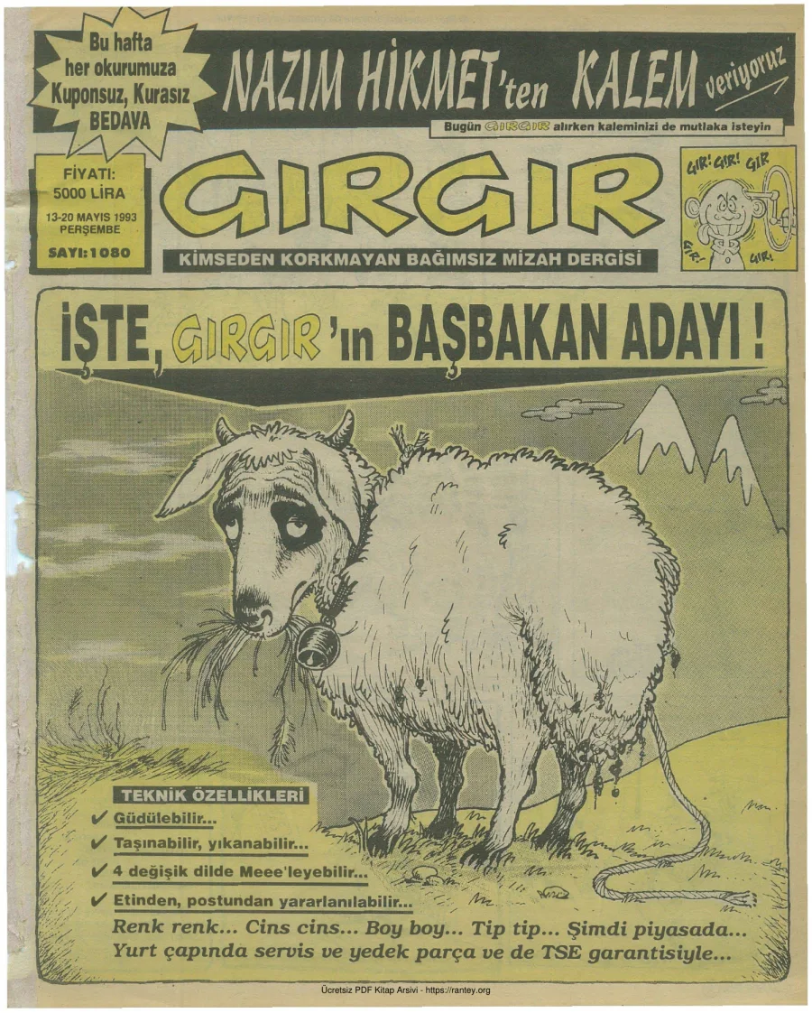 GırGır 1993 Sayı 1080 kapak görseli