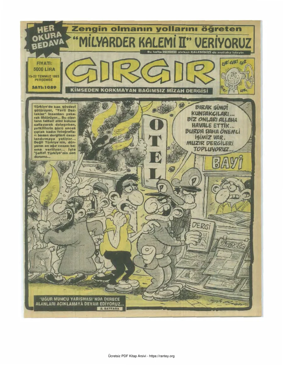 GırGır 1993 Sayı 1089 kapak görseli