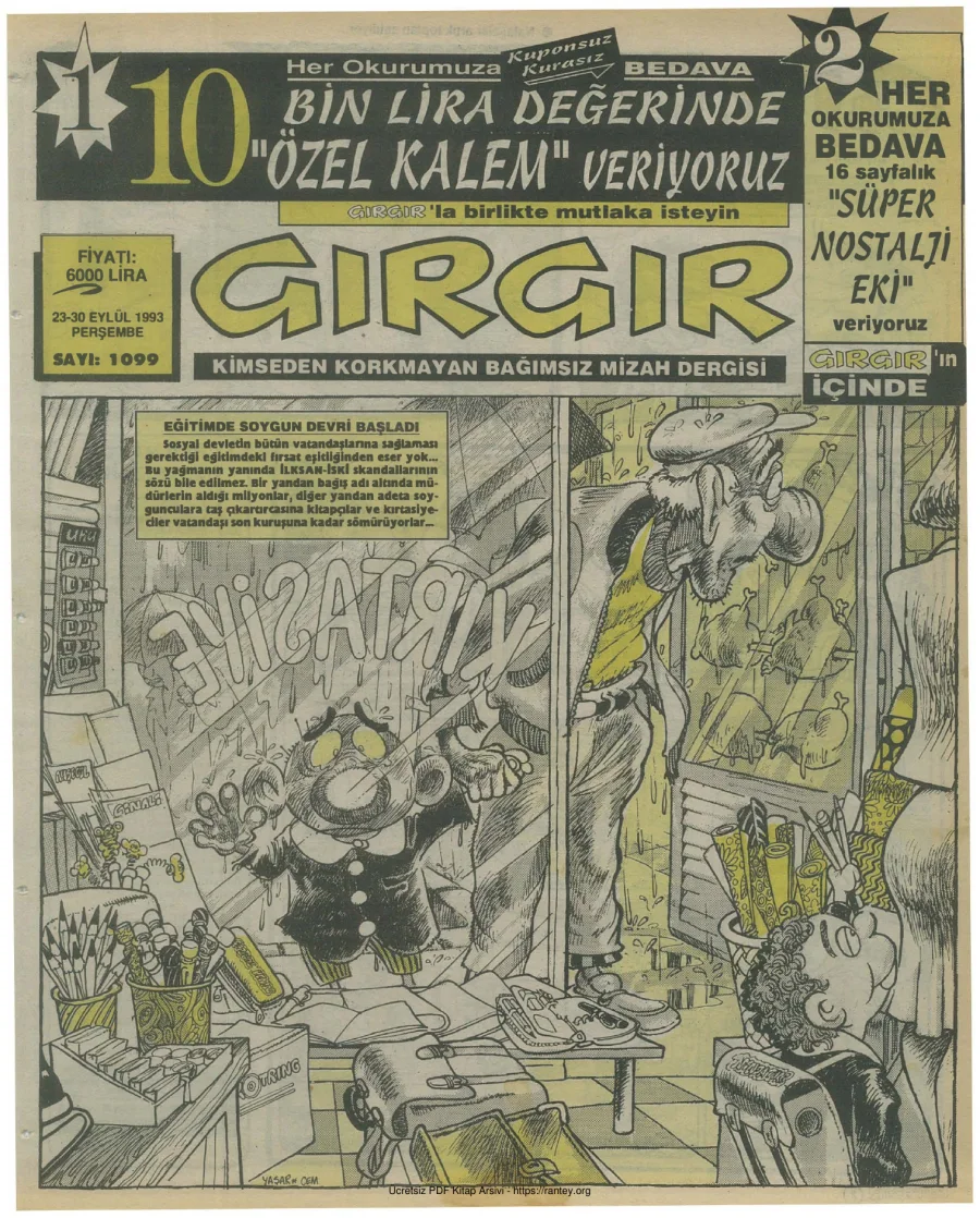 GırGır 1993 Sayı 1099 kapak görseli