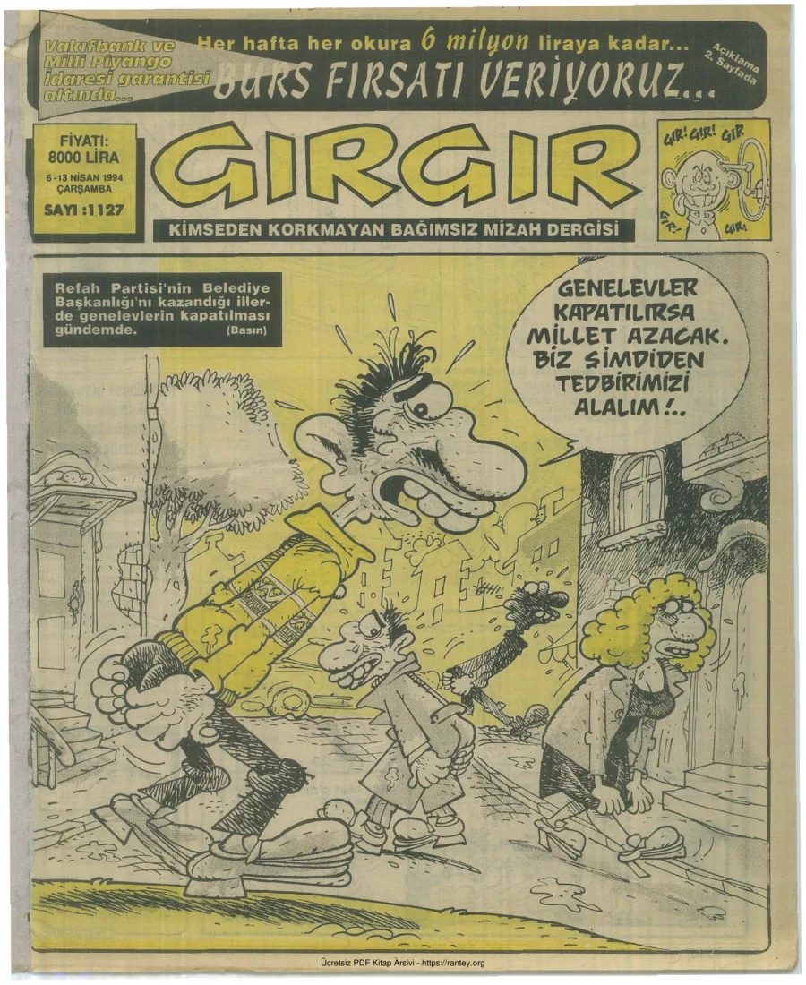 GırGır 1994 Sayı 1127 kapak görseli