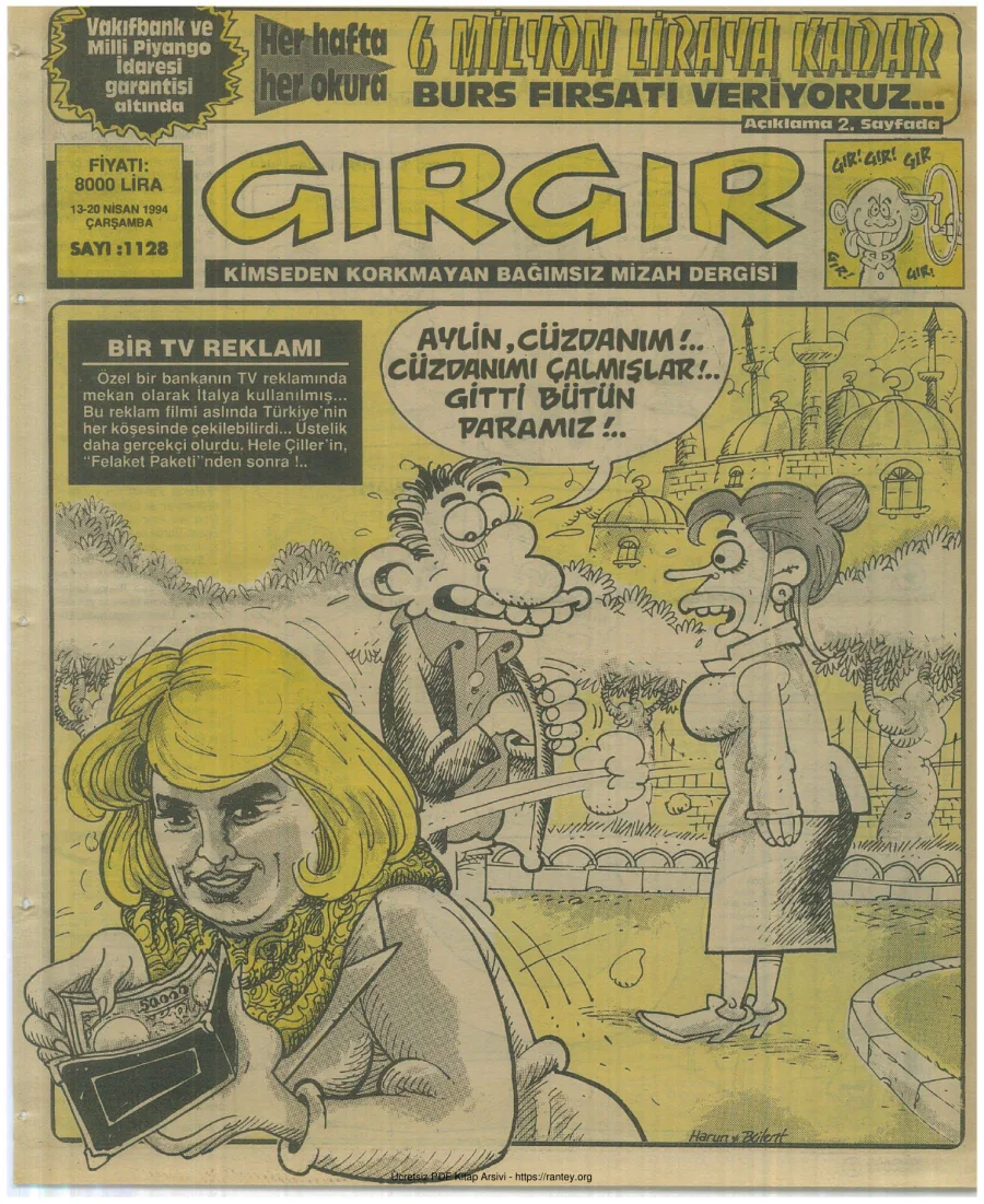 GırGır 1994 Sayı 1128 kapak görseli
