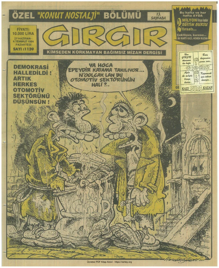 GırGır 1994 Sayı 1139 kapak görseli