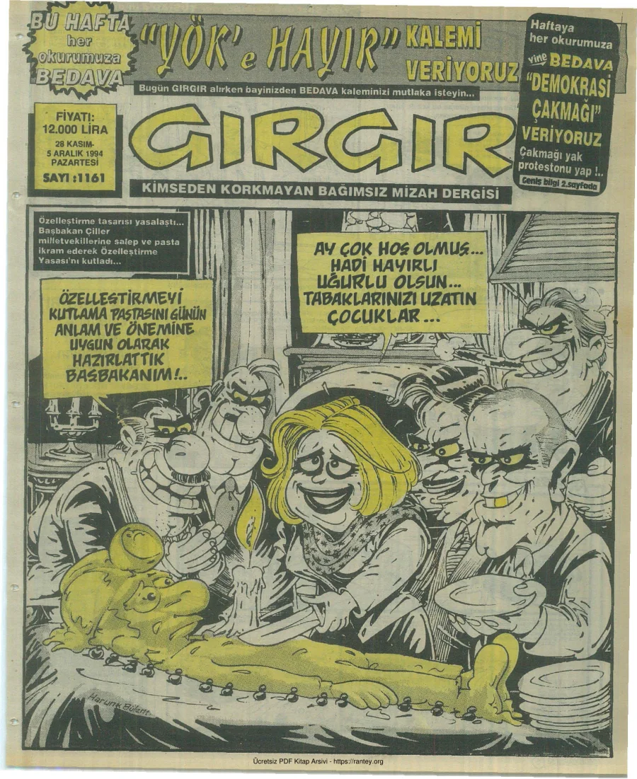 GırGır 1994 Sayı 1161 kapak görseli