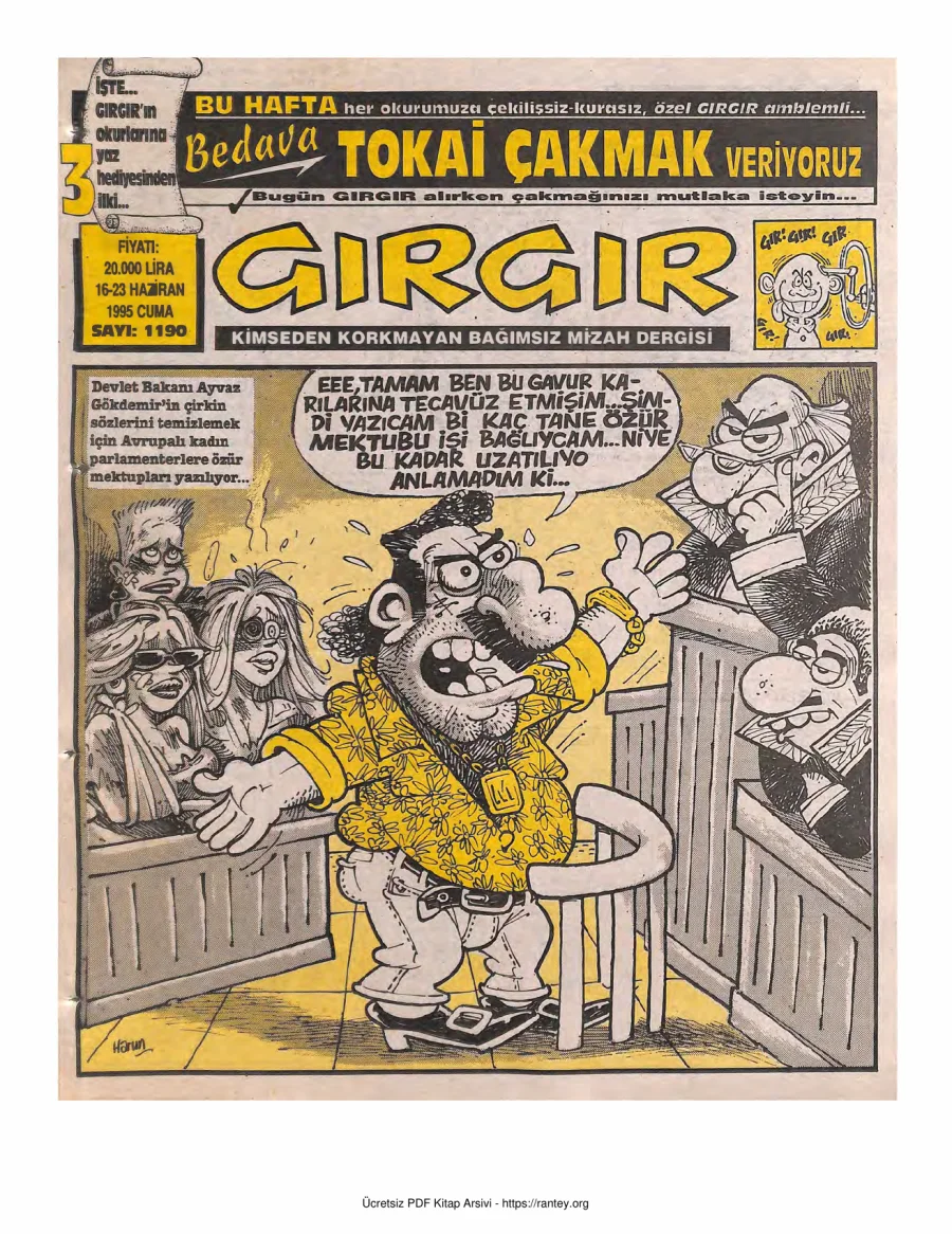 GırGır 1995 Sayı 1190 kapak görseli