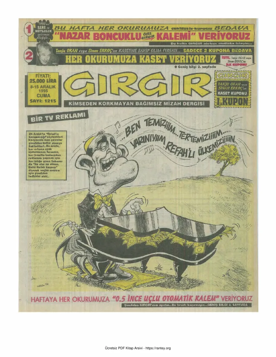 GırGır 1995 Sayı 1215 kapak görseli