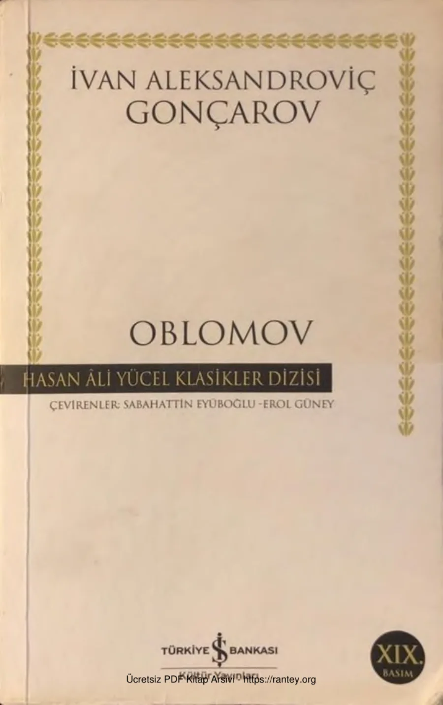 Gonçarov Oblomov kapak görseli