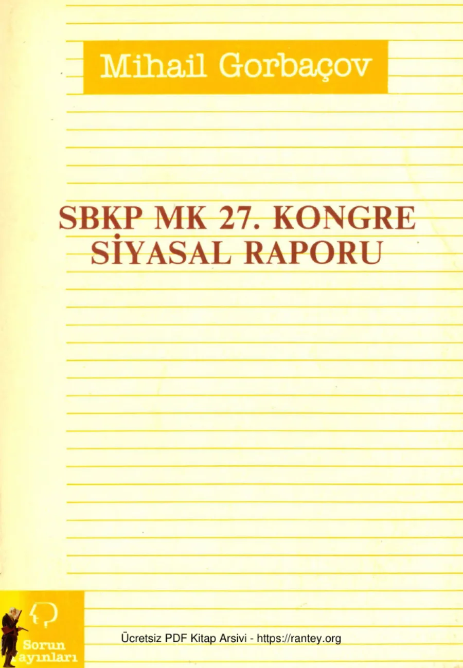 Gorbaçov SBKP MK 27 Kongre Siyasal Raporu kapak görseli