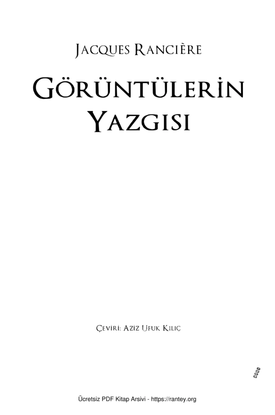 Görüntülerin Yazgısı kapak görseli