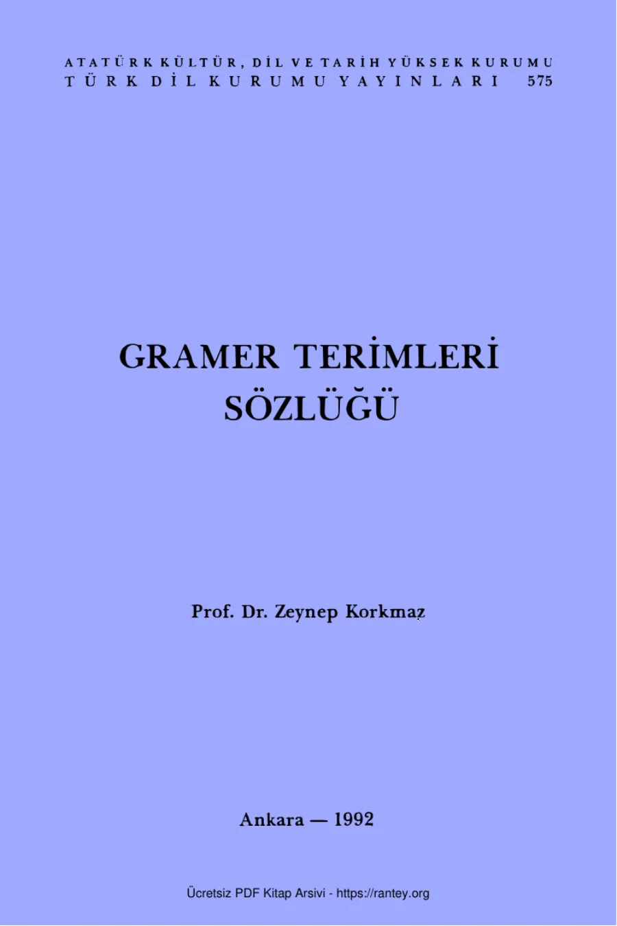 Gramer Terimleri Sözlüğü kapak görseli