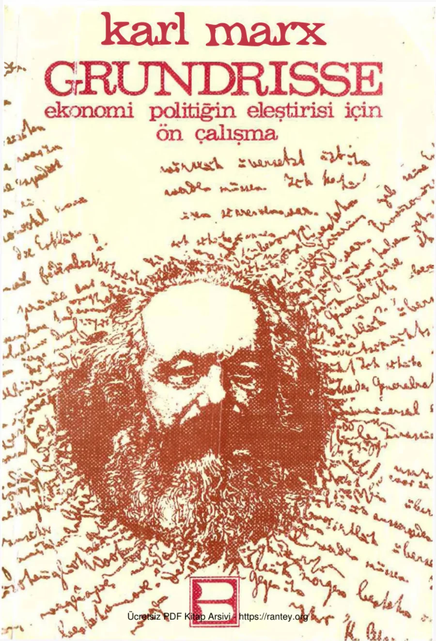 Grundrisse Ekonomi Politiğinin Eleştirisi İçin Ön Çalışma kapak görseli