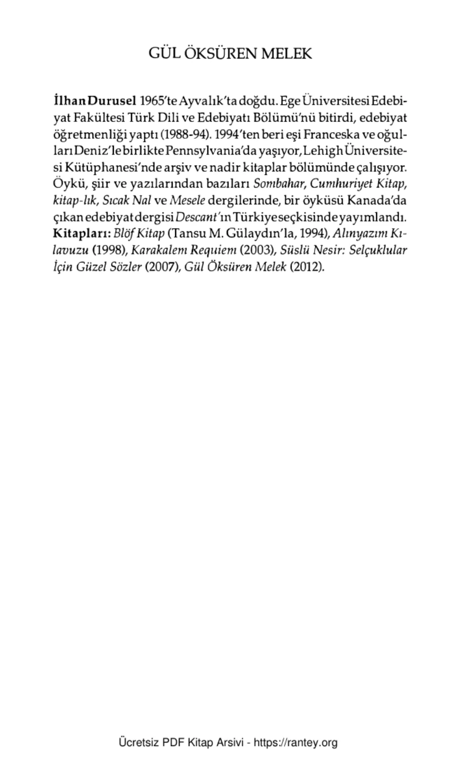 Gül Öksüren Melek kapak görseli
