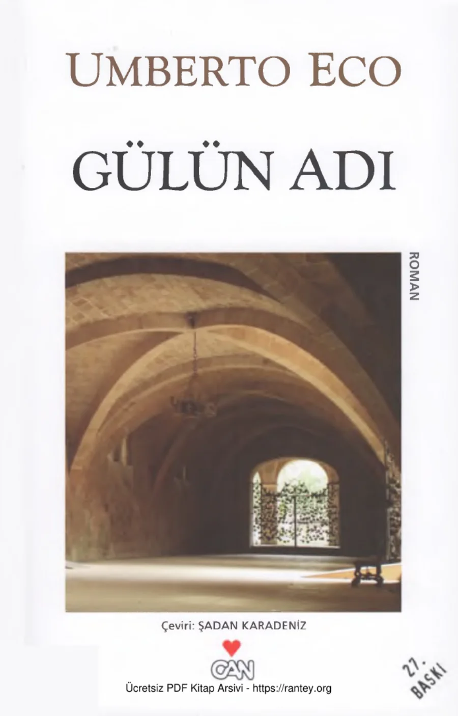 Gülün Adı Can Yayınları kapak görseli