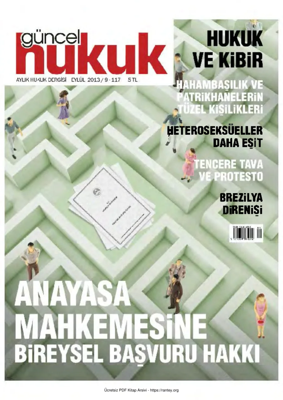Güncel Hukuk Sayı 117 - Eylül 2013 kapak görseli