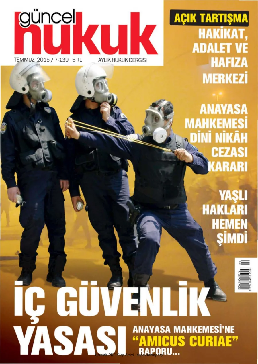 Güncel Hukuk Sayı 139 - Temmuz 2015 kapak görseli