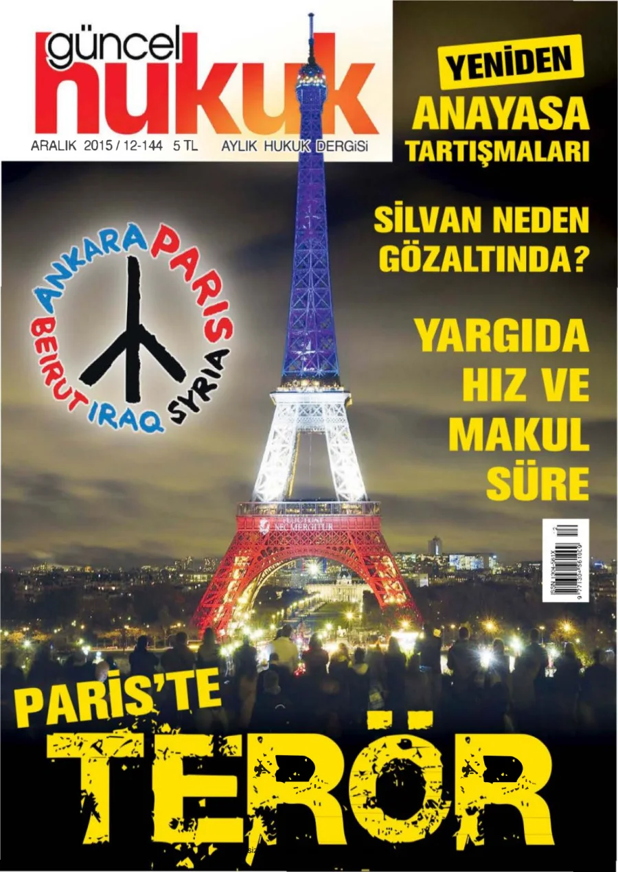 Güncel Hukuk Sayı 144 - Aralık 2015 kapak görseli