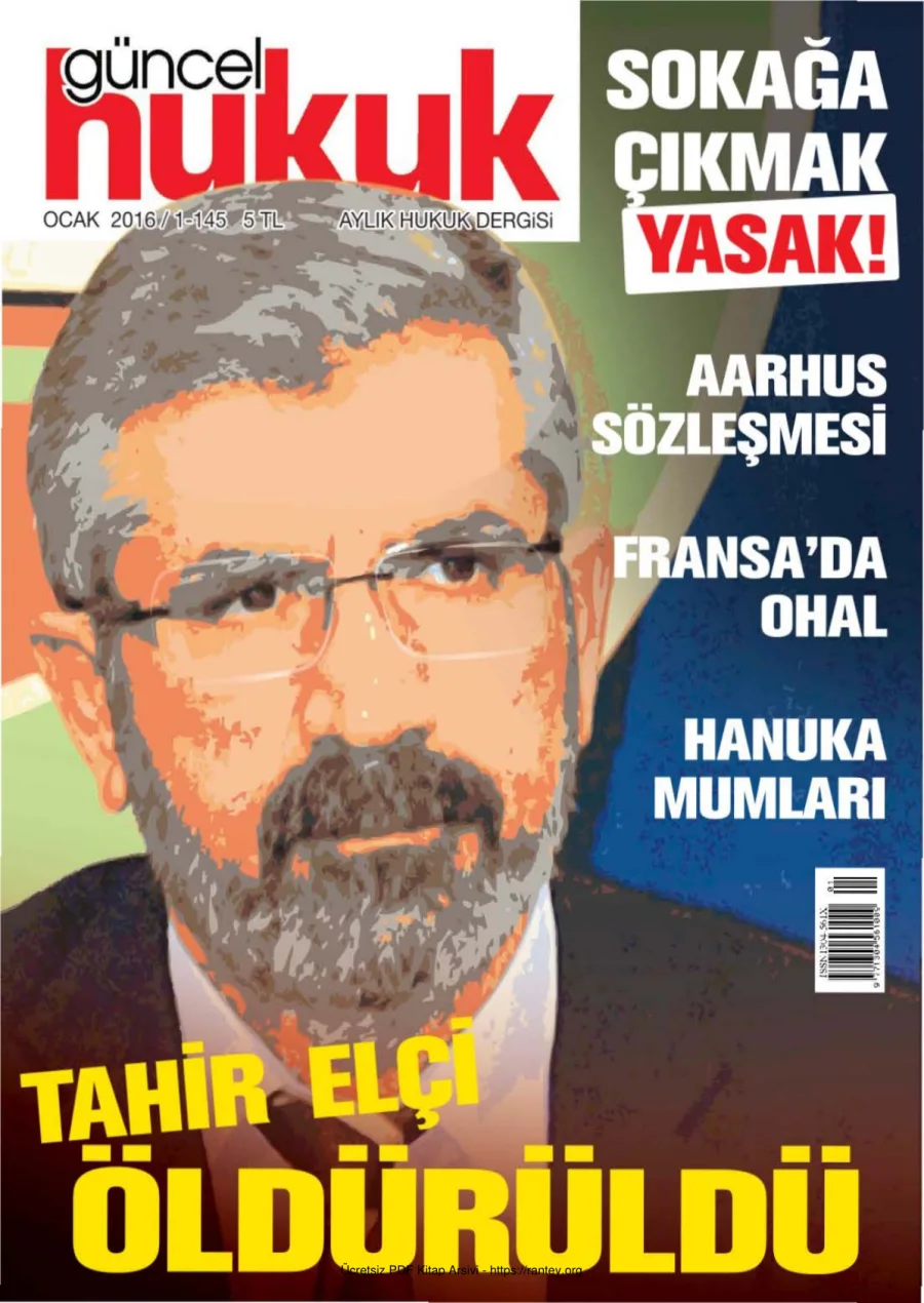 Güncel Hukuk Sayı 145 - Ocak 2016 kapak görseli
