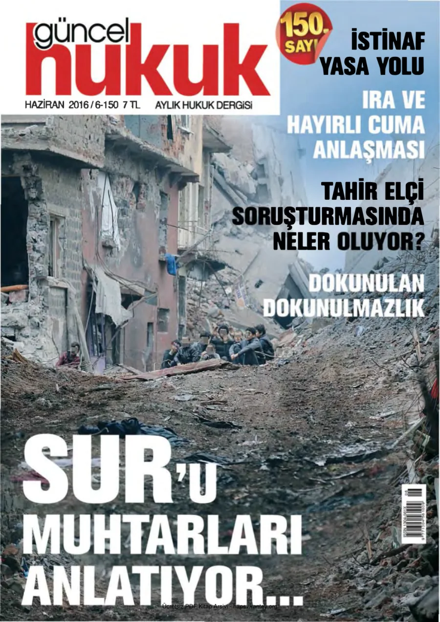 Güncel Hukuk Sayı 150 - Haziran 2016 kapak görseli