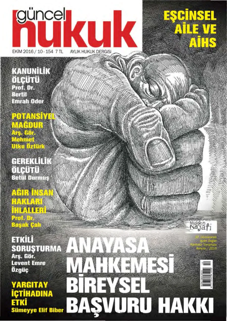 Güncel Hukuk Sayı 154 - Ekim 2016 kapak görseli