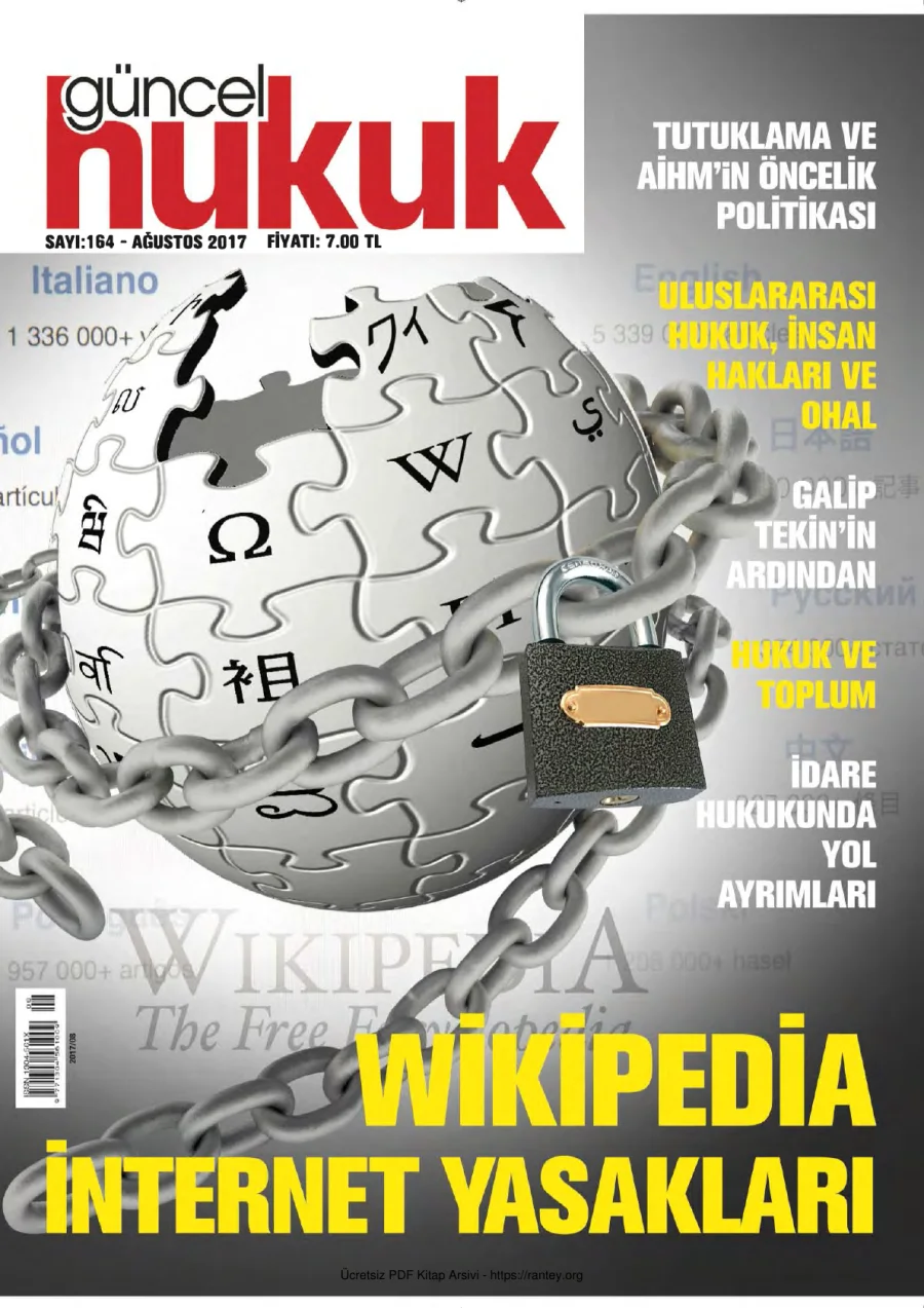 Güncel Hukuk Sayı 164 - Ağustos 2017 kapak görseli