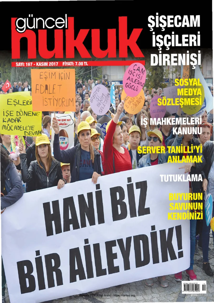Güncel Hukuk Sayı 167 - Kasım 2017 kapak görseli