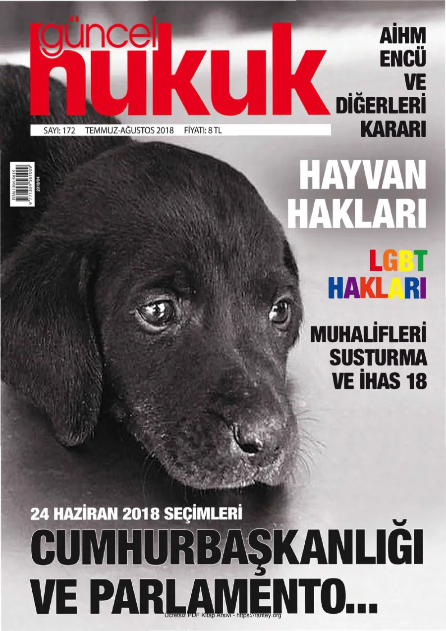 Güncel Hukuk Sayı 172 - Temmuz Ağustos 2018 kapak görseli