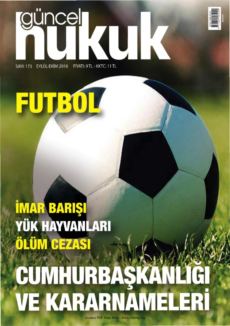 Güncel Hukuk Sayı 173 - Eylül Ekim 2018 kapak görseli