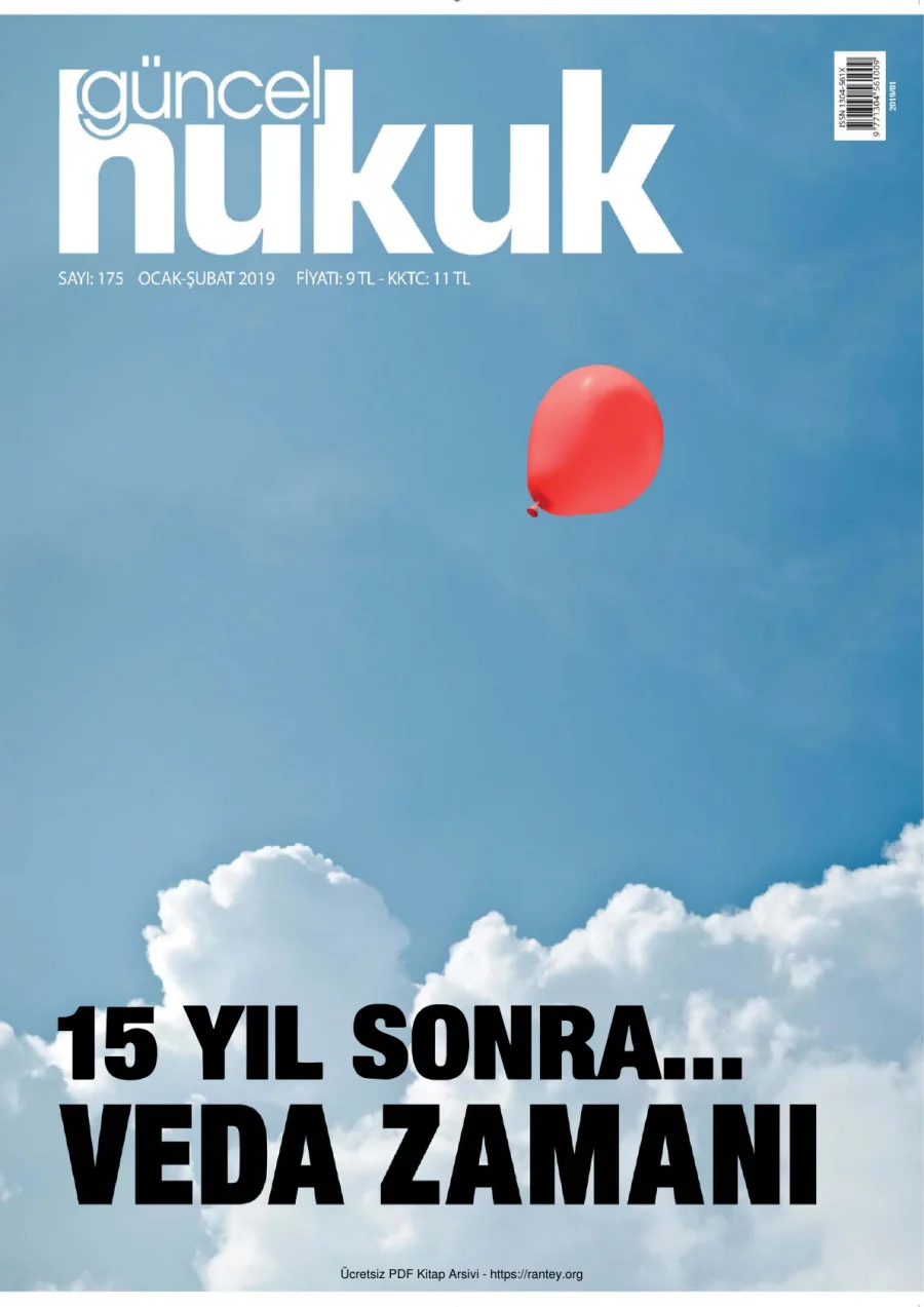 Güncel Hukuk Sayı 175 - Ocak Şubat 2019 kapak görseli