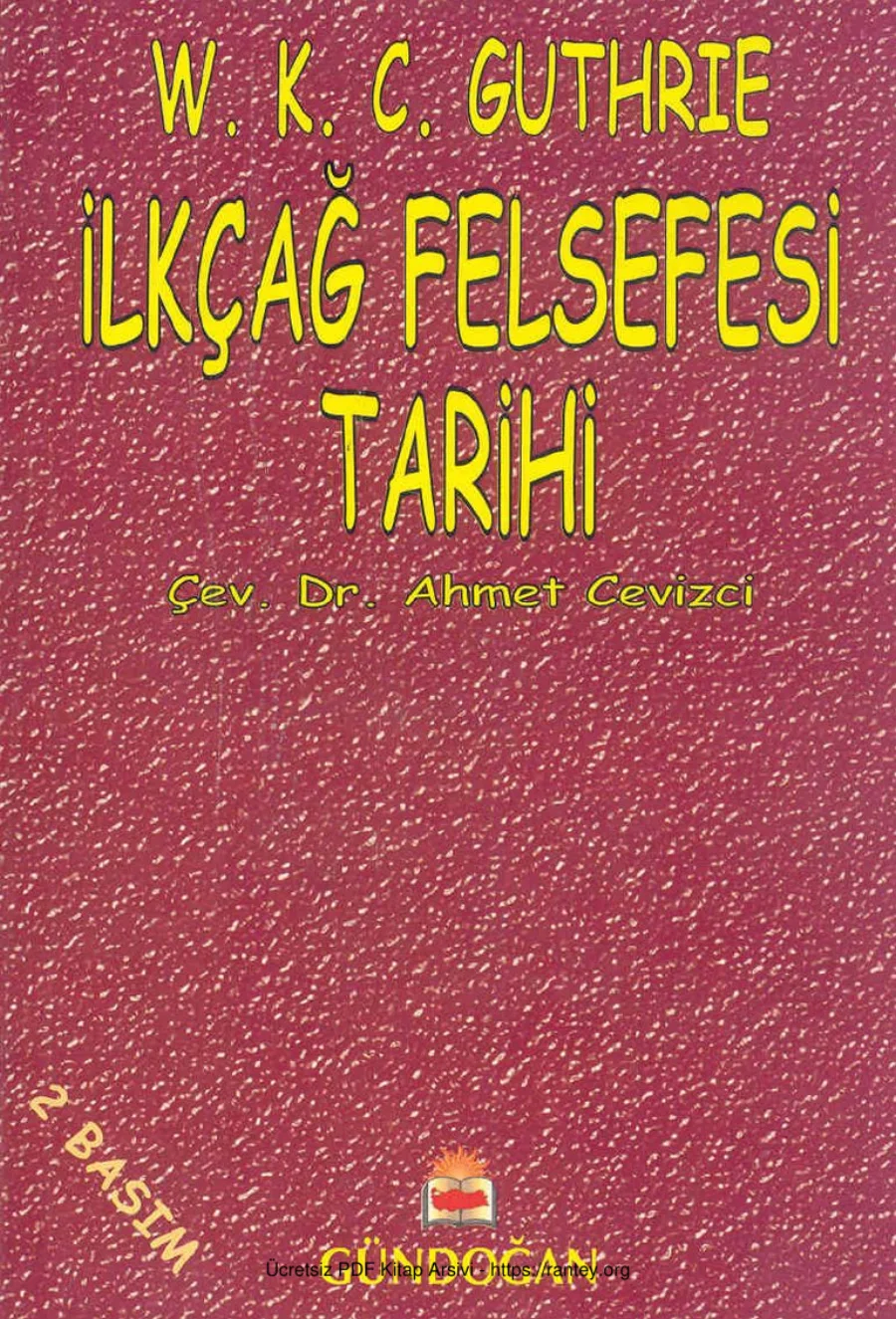 Guthrie İlkçağ Felsefesi Tarihi kapak görseli