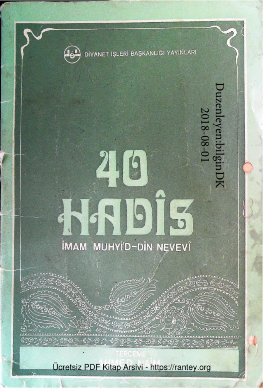Hadis Diyanet kapak görseli
