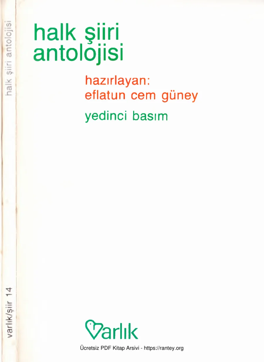Halk Şiiri Antolojisi kapak görseli