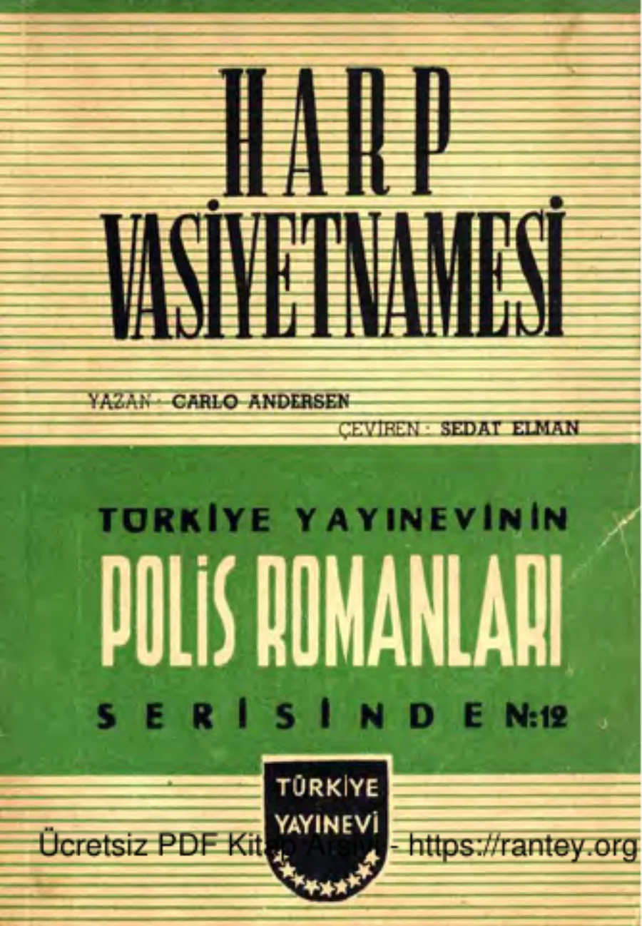Harp Vasiyetnamesi Türkiye Yayınevi kapak görseli