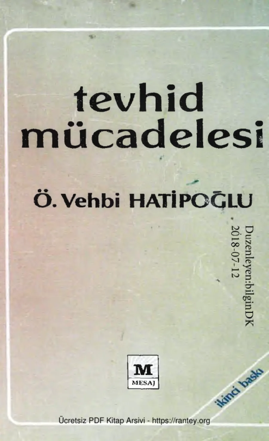 Hatipoglu Tevhid Mucadelesi kapak görseli