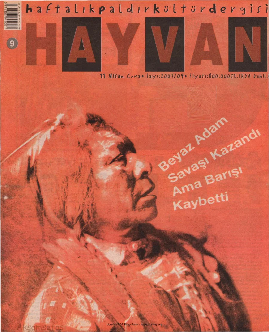Hayvan Sayı 09 11 Nisan 2003 kapak görseli